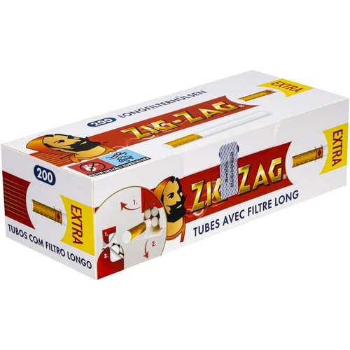 Zig Zag Zig Zag - Weiß - Extra - Filterhülsen - 1 x 200 Stück