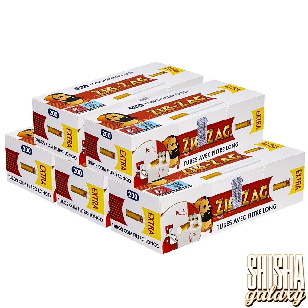 Zig Zag Zig Zag - Weiß - Extra - Filterhülsen - 5 x 200 Stück (1000 Stk) Zig Zag Zig Zag - Weiß - Extra - Filterhülsen - 5 x 200 Stück (1000 Stk)
