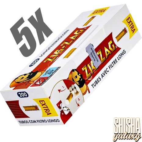Zig Zag Zig Zag - Weiß - Extra - Filterhülsen - 5 x 200 Stück (1000 Stk) Zig Zag Zig Zag - Weiß - Extra - Filterhülsen - 5 x 200 Stück (1000 Stk)