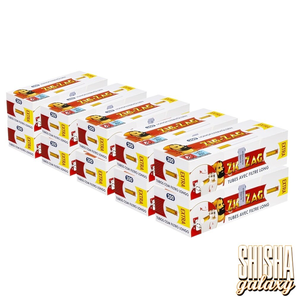Zig Zag Zig Zag - Weiß - Extra - Filterhülsen - 10 x 200 Stück (2000 Stk)