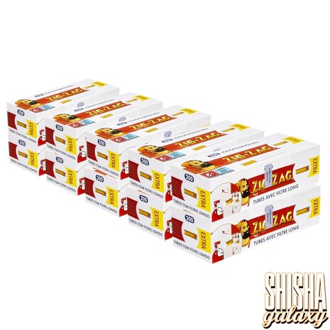 Zig Zag Zig Zag - Weiß - Extra - Filterhülsen - 10 x 200 Stück (2000 Stk)