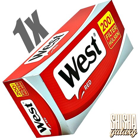 West West - Red - King Size - Filterhülsen - 1 x 200 Stück