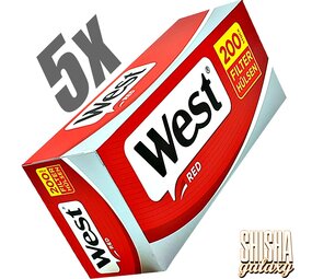 West Red - King Size - Filterhülsen - 5 x 200 Stück (1000 Stk) West Red - King Size - Filterhülsen - 5 x 200 Stück (1000 Stk)