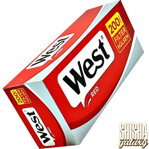 West West - Red - King Size - Filterhülsen - 5 x 200 Stück (1000 Stk)