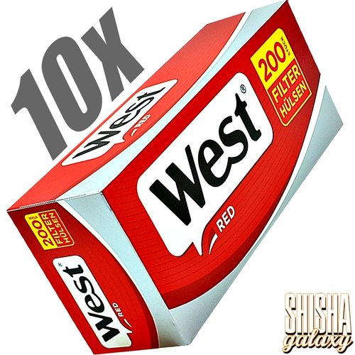 West Red - King Size - Filterhülsen - 10 x 200 Stück (2000 Stk)