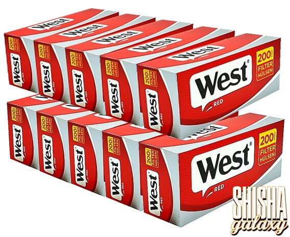 West West - Red - King Size - Filterhülsen - 10 x 200 Stück (2000 Stk) West West - Red - King Size - Filterhülsen - 10 x 200 Stück (2000 Stk)