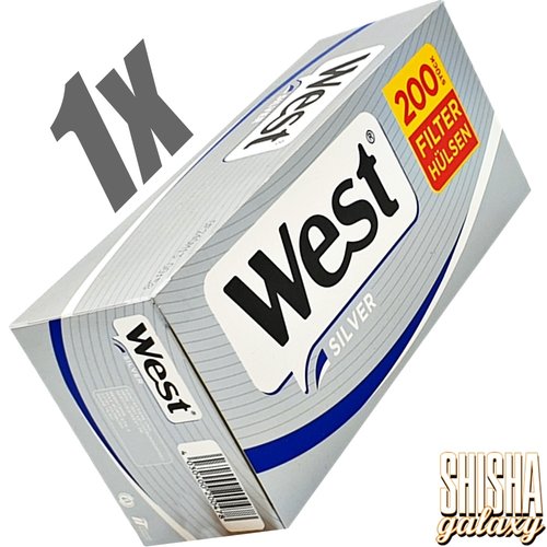 West West - Silver - King Size - Filterhülsen - 1 x 200 Stück