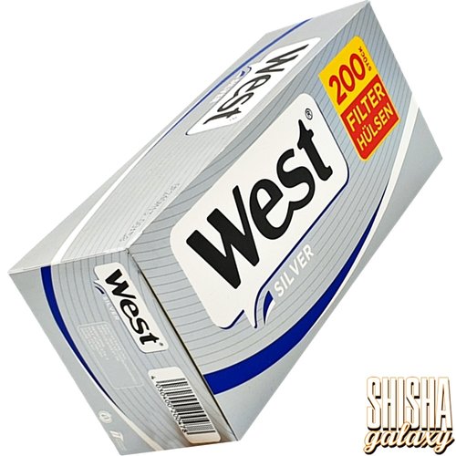 West West - Silver - King Size - Filterhülsen - 5 x 200 Stück (1000 Stk)