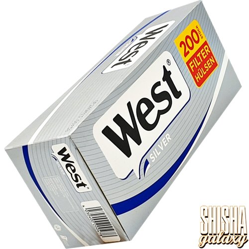 West West - Silver - King Size - Filterhülsen - 50 x 200 Stück (10.000 Stk)