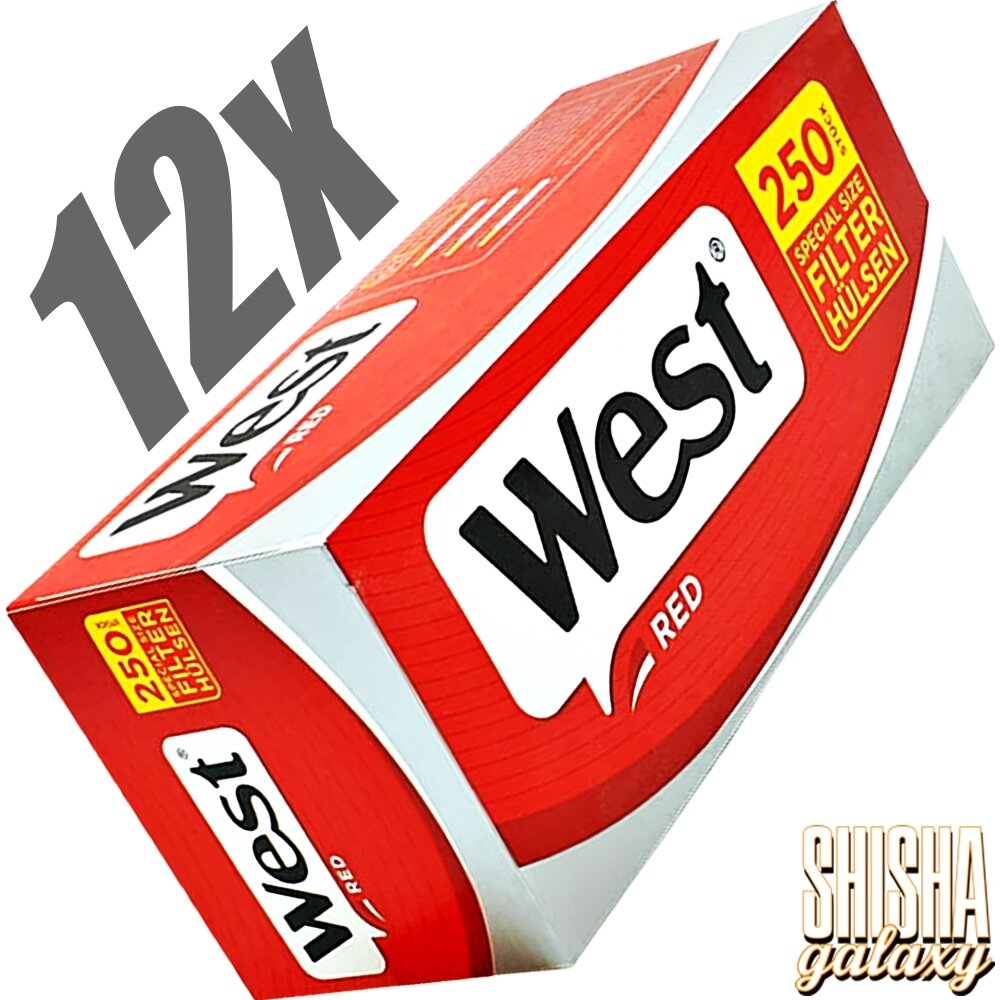 West West - Red - Extra - Special Size - Filterhülsen - 12 x 250 Stück (3000 Stk) West West - Red - Extra - Special Size - Filterhülsen - 12 x 250 Stück (3000 Stk)