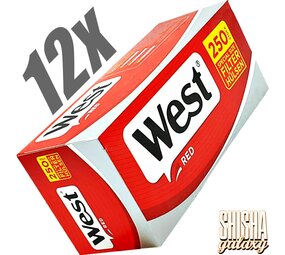 West Red - Extra - Filterhülsen - 12 x 250 Stück (3000 Stk) West Red - Extra - Filterhülsen - 12 x 250 Stück (3000 Stk)