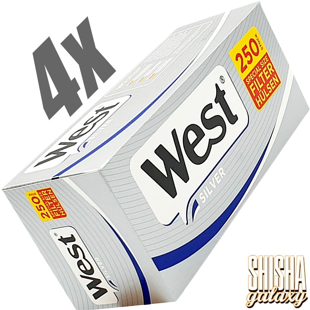 West West - Silver - Special Site - Extra - Filterhülsen - 4 x 250 Stück (1000 Stk)