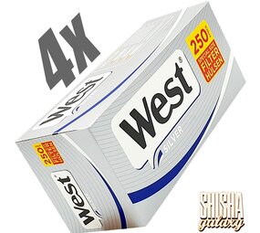 West Silver - Extra - Filterhülsen - 4 x 250 Stück (1000 Stk) West Silver - Extra - Filterhülsen - 4 x 250 Stück (1000 Stk)