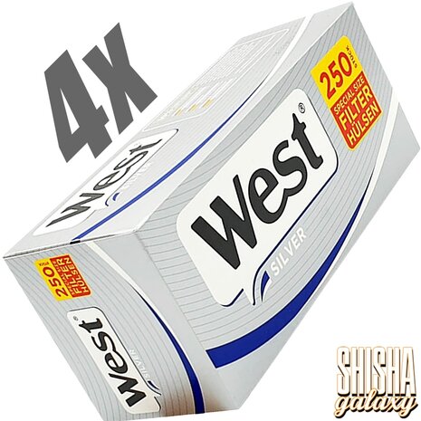 West West - Silver - Special Site - Extra - Filterhülsen - 4 x 250 Stück (1000 Stk)