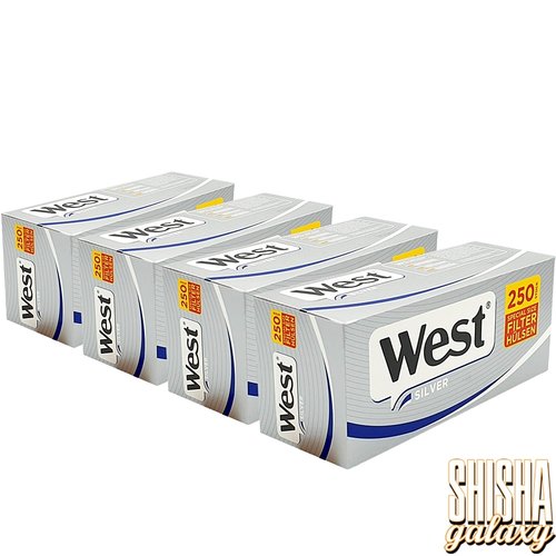 West West - Silver - Special Site - Extra - Filterhülsen - 4 x 250 Stück (1000 Stk)