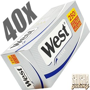 West Silver - Extra - Filterhülsen - 40 x 250 Stück (10.000 Stk)