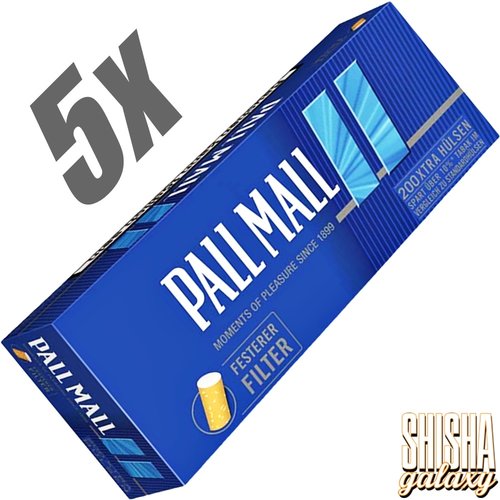 Pall Mall Blau - Extra - Filterhülsen - 5 x 200 Stück (1000 Stk)