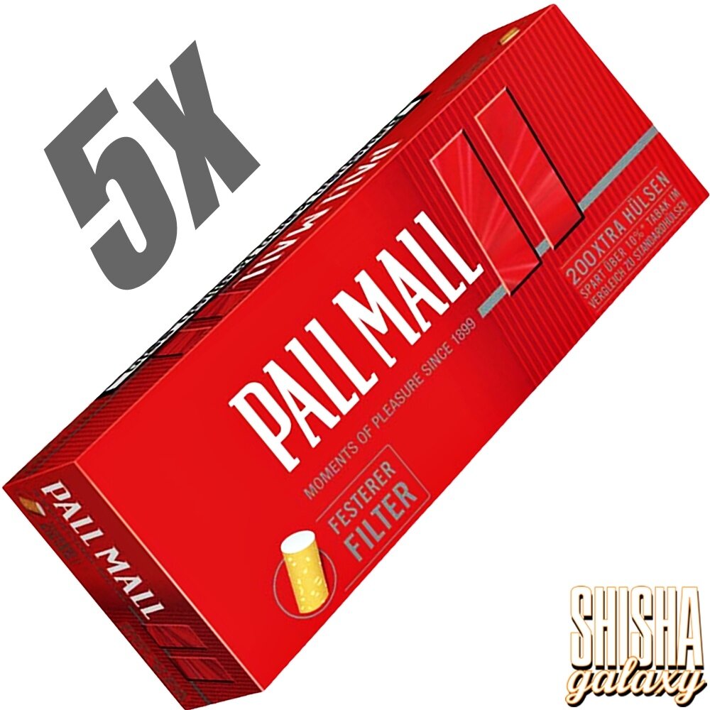 Pall Mall Pall Mall - Rot Xtra - Extra - Filterhülsen - 5 x 200 Stück (1000 Stk)