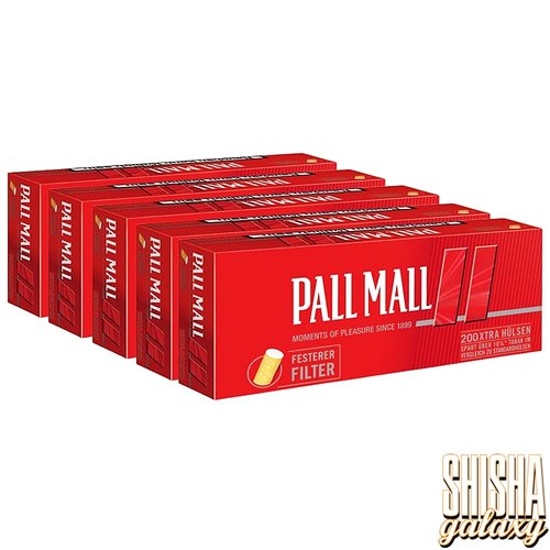 Pall Mall Pall Mall - Rot Xtra - Extra - Filterhülsen - 5 x 200 Stück (1000 Stk)