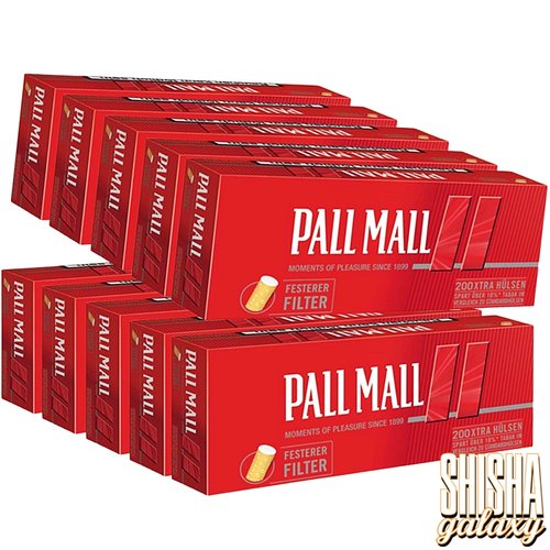 Pall Mall Pall Mall - Rot Xtra - Extra - Filterhülsen - 10 x 200 Stück (2000 Stk)