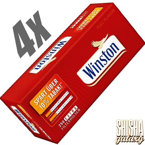 Winston Winston - Red - Extra - Filterhülsen - 4 x 250 Stück (1000 Stk) Winston Winston - Red - Extra - Filterhülsen - 4 x 250 Stück (1000 Stk)
