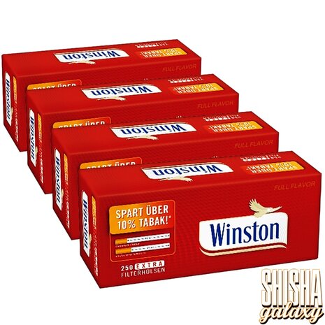 Winston Winston - Red - Extra - Filterhülsen - 4 x 250 Stück (1000 Stk) Winston Winston - Red - Extra - Filterhülsen - 4 x 250 Stück (1000 Stk)