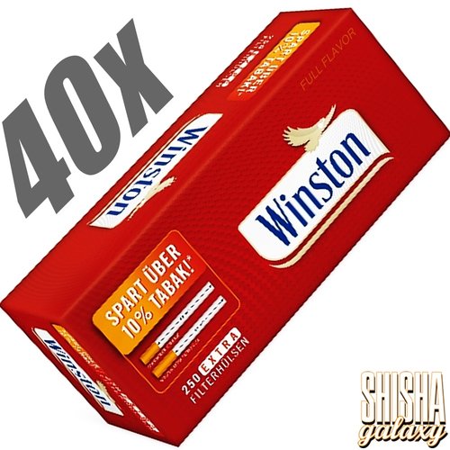 Winston Red - Extra - Filterhülsen - 40 x 250 Stück (10.000 Stk)