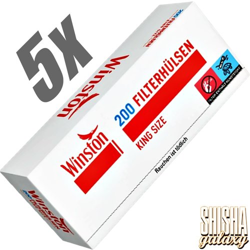 Winston Red - King Size - Filterhülsen - 5 x 200 Stück (1000 Stk)