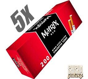 Matrix Red - King Size - Filterhülsen - 5 x 200 Stück (1000 Stk)
