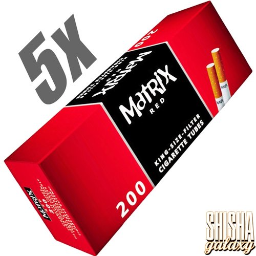 Matrix Red - King Size - Filterhülsen - 5 x 200 Stück (1000 Stk)