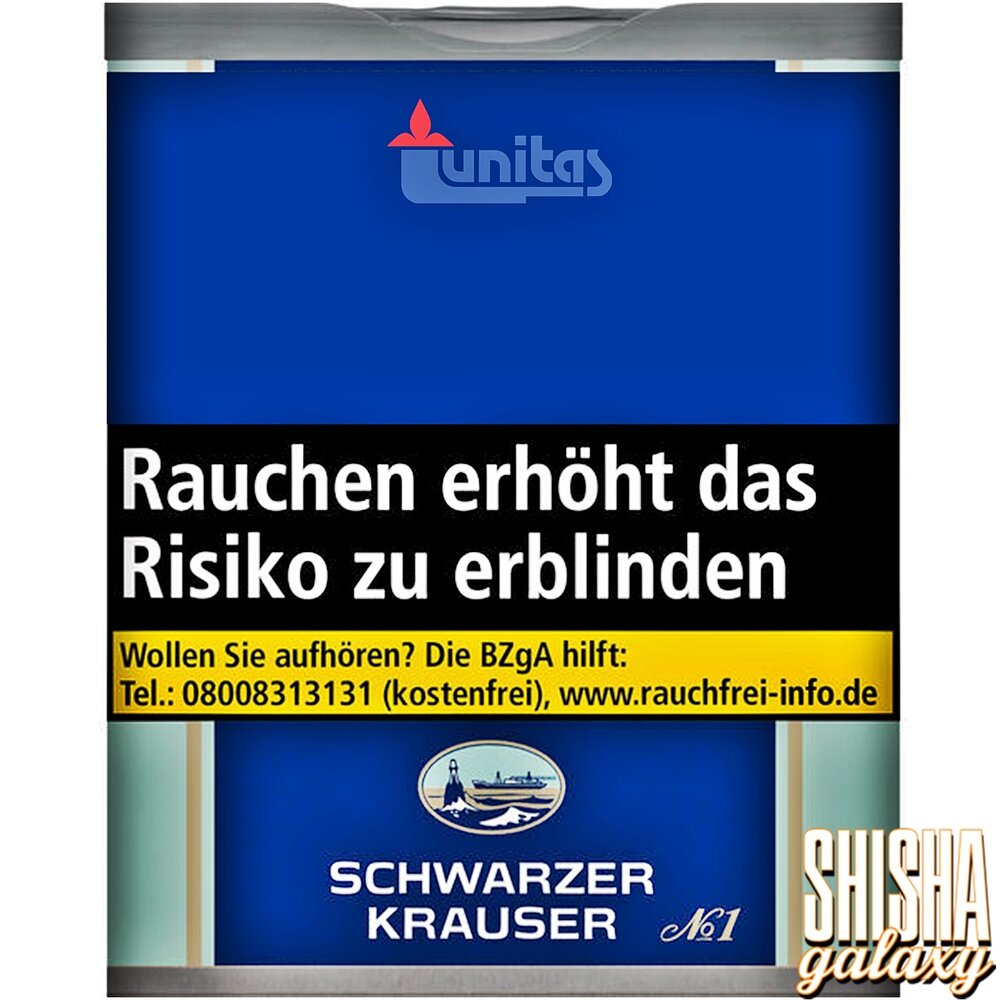 Unitas Unitas Schwarzer Krauser - No. 1 - Zware - Feinschnitttabak - Dose - 75g Unitas Unitas Schwarzer Krauser - No. 1 - Zware - Feinschnitttabak - Dose - 75g