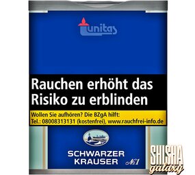 Unitas Schwarzer Krauser - No. 1 - Zware - Feinschnitttabak - Dose - 75g Unitas Schwarzer Krauser - No. 1 - Zware - Feinschnitttabak - Dose - 75g