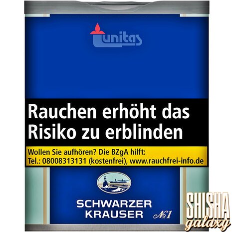 Unitas Unitas Schwarzer Krauser - No. 1 - Zware - Feinschnitttabak - Dose - 75g Unitas Unitas Schwarzer Krauser - No. 1 - Zware - Feinschnitttabak - Dose - 75g