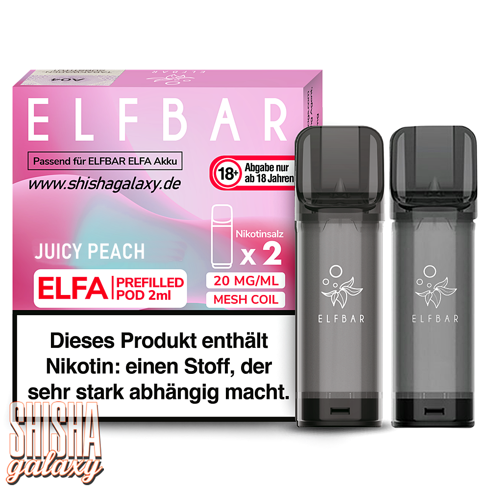 Elf Bar ELFA Juicy Peach Liquid Pod 2ml Nikotin 20mg 2er Pack