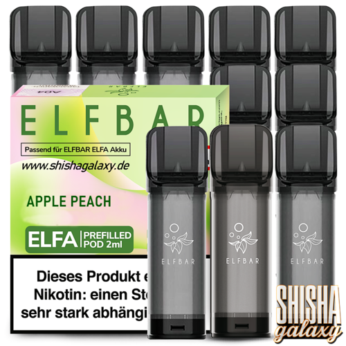Elf Bar ELFA - Apple Peach - Liquid Pod - Nikotin 20 mg - 10er Pack