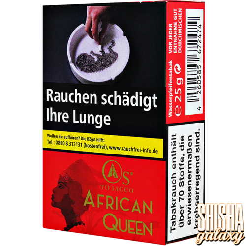 O´s Tobacco O´s Tabak Red - African Queen (25g) - Shisha Tabak