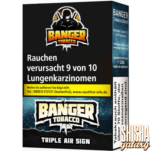 Banger Triple Air Sign (25g) - Shisha Tabak