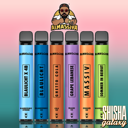 Al Massiva Al Massiva Vape - Strassen Mix - 10er Packung / Display (Sparset) - Einweg E-Shisha - 600 Züge / Nikotin 17 mg