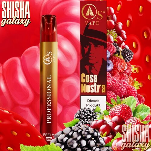 O´s Vape O´s Vape - Cosa Nostra - Professional - Einweg E-Shisha - 750 Züge / Nikotin 20 mg