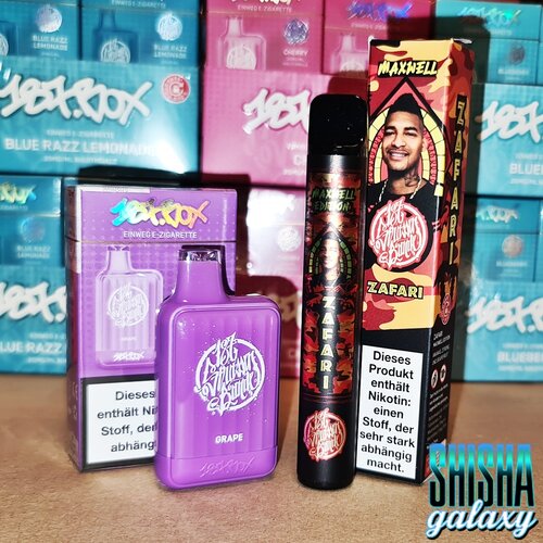 187 Strassenbande 187 Box Vape - Alle Sorten - Probierset / Probierpaket - Einweg E-Zigaretten Bundle - 600 Züge / Nikotin 20 mg (10 Sorten)