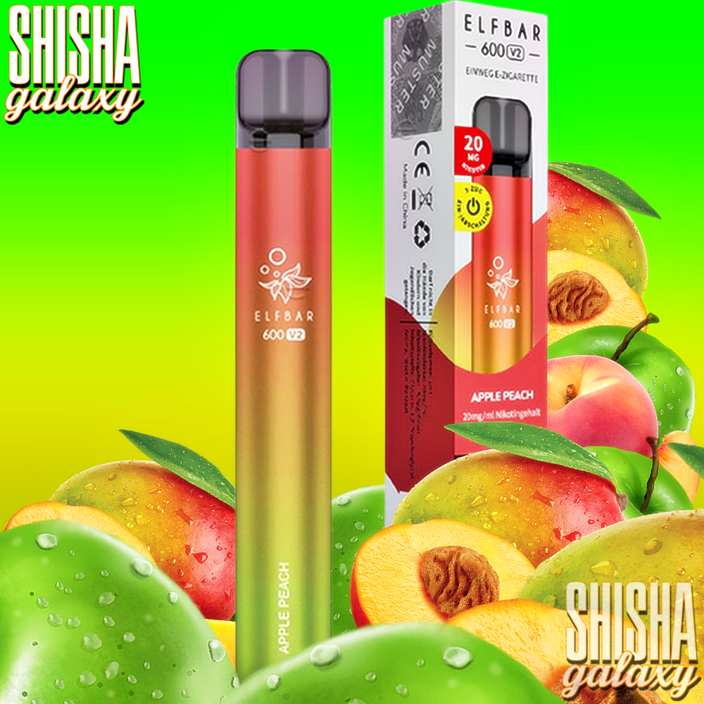 Elf Bar 600 V2 Elfbar 600 V2 - Apple Peach - 600 Züge / Nikotin 20 mg - Einweg E-Zigarette Elf Bar 600 V2 Elfbar 600 V2 - Apple Peach - 600 Züge / Nikotin 20 mg - Einweg E-Zigarette