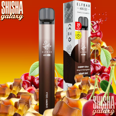 Elf Bar 600 V2 Elfbar 600 V2 - Cherry Cola - 600 Züge / Nikotin 20 mg - Einweg E-Zigarette Elf Bar 600 V2 Elfbar 600 V2 - Cherry Cola - 600 Züge / Nikotin 20 mg - Einweg E-Zigarette