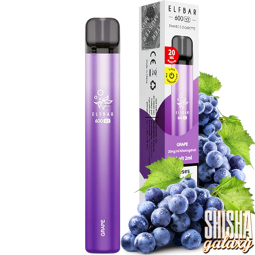 Elf Bar 600 V2 Elfbar 600 V2 - Grape - 600 Züge / Nikotin 20 mg - Einweg E-Zigarette Elf Bar 600 V2 Elfbar 600 V2 - Grape - 600 Züge / Nikotin 20 mg - Einweg E-Zigarette