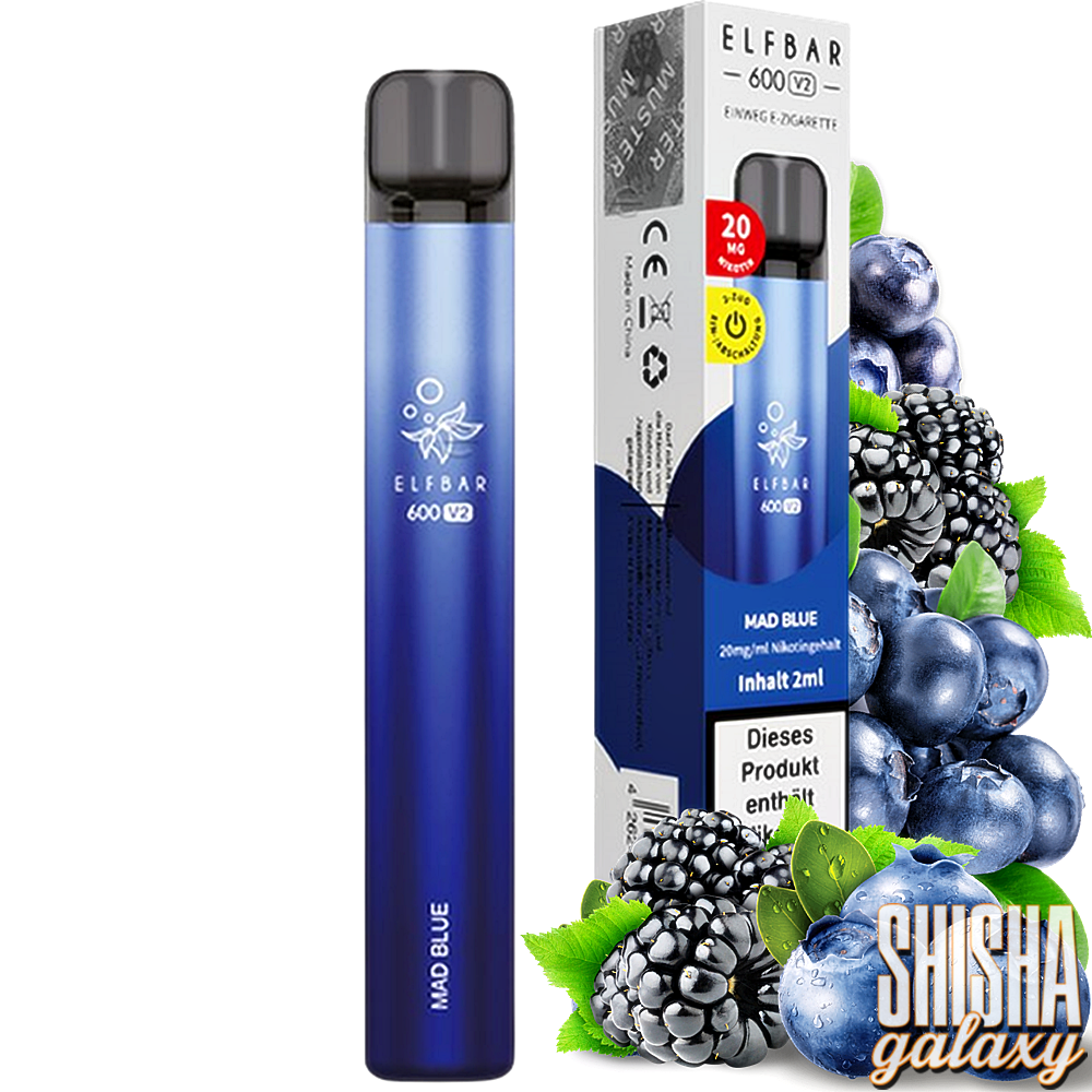 Elf Bar 600 V2 Elfbar 600 V2 - Mad Blue - 600 Züge / Nikotin 20 mg - Einweg E-Zigarette Elf Bar 600 V2 Elfbar 600 V2 - Mad Blue - 600 Züge / Nikotin 20 mg - Einweg E-Zigarette