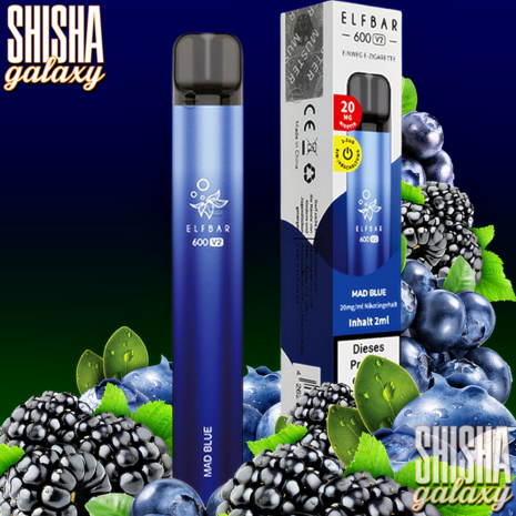 Elf Bar 600 V2 Elfbar 600 V2 - Mad Blue - 600 Züge / Nikotin 20 mg - Einweg E-Zigarette Elf Bar 600 V2 Elfbar 600 V2 - Mad Blue - 600 Züge / Nikotin 20 mg - Einweg E-Zigarette
