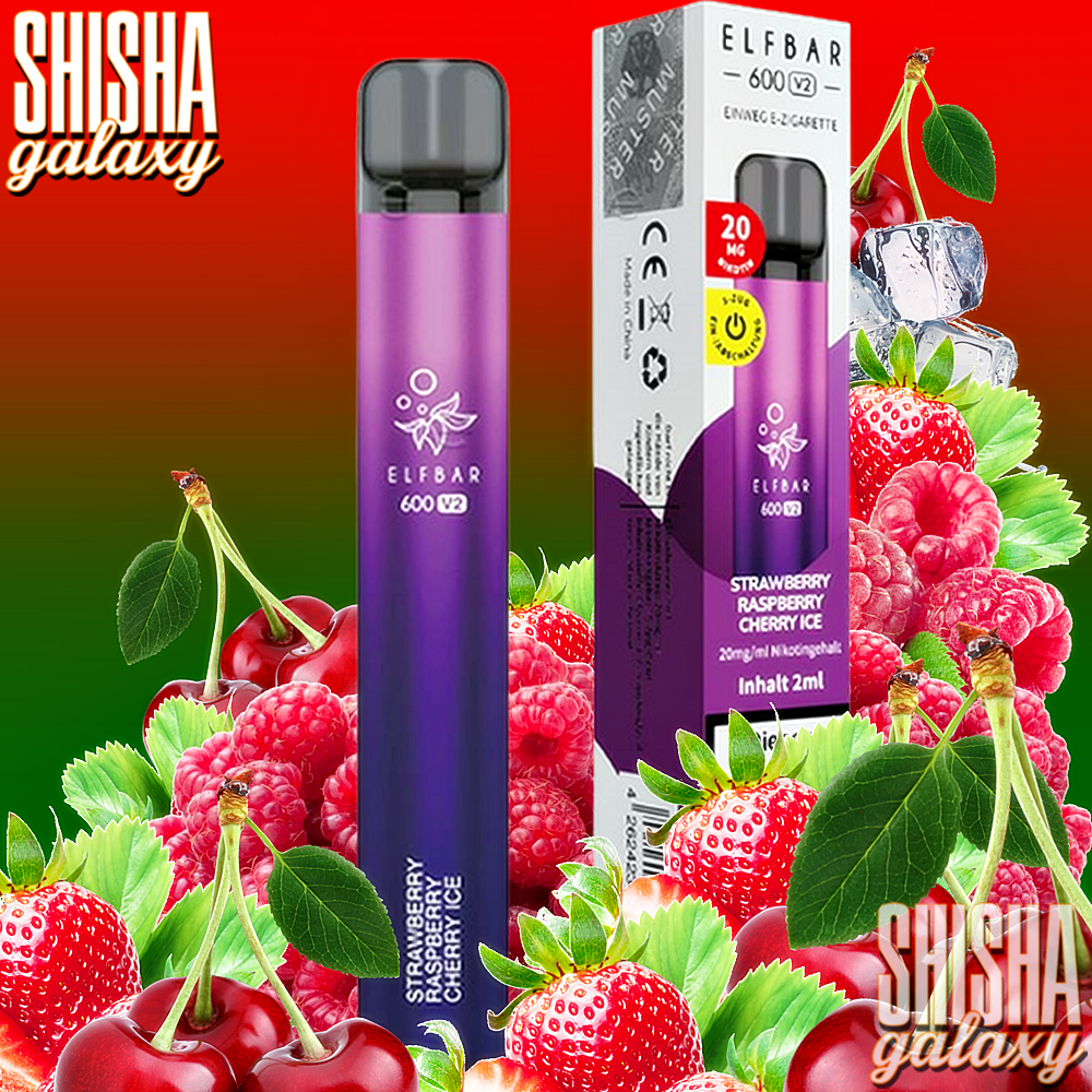 Elf Bar 600 V2 Elfbar 600 V2 - Strawberry Raspberry Cherry Ice - 600 Züge / Nikotin 20 mg - Einweg E-Zigarette Elf Bar 600 V2 Elfbar 600 V2 - Strawberry Raspberry Cherry Ice - 600 Züge / Nikotin 20 mg - Einweg E-Zigarette