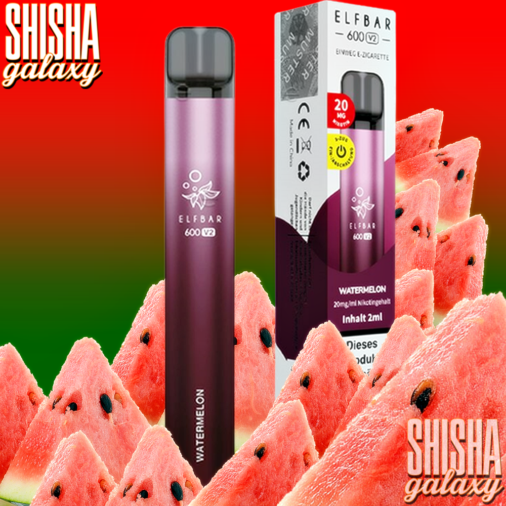 Elf Bar 600 V2 Elfbar 600 V2 - Watermelon - 600 Züge / Nikotin 20 mg - Einweg E-Zigarette Elf Bar 600 V2 Elfbar 600 V2 - Watermelon - 600 Züge / Nikotin 20 mg - Einweg E-Zigarette