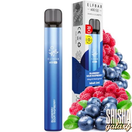 Elf Bar 600 V2 Elfbar 600 V2 - Blueberry Sour Raspberry - 600 Züge / Nikotin 20 mg - Einweg E-Zigarette Elf Bar 600 V2 Elfbar 600 V2 - Blueberry Sour Raspberry - 600 Züge / Nikotin 20 mg - Einweg E-Zigarette