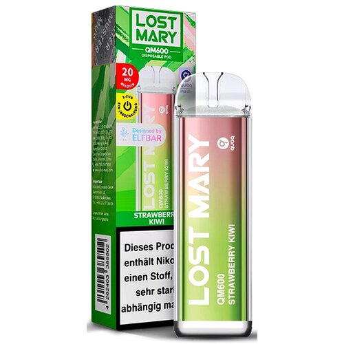 Lost Mary QM600 Lost Mary QM600 - Strawberry Kiwi - Einweg E-Shisha - 600 Züge / Nikotin 20 mg