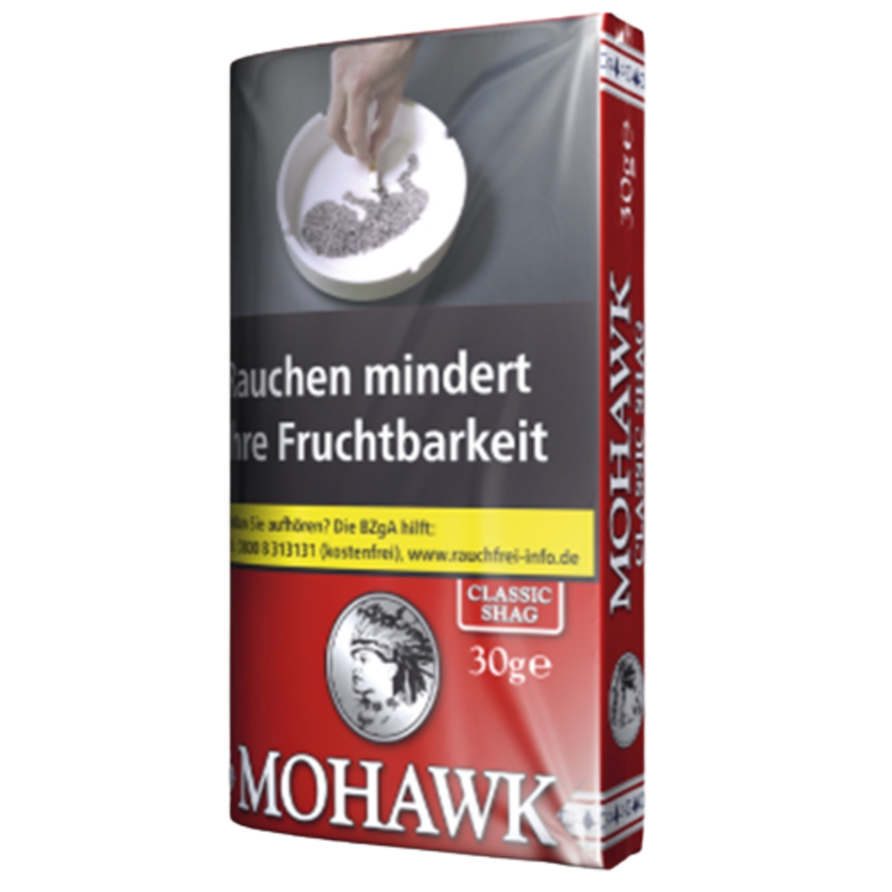 Mohawk Mohawk - Red - Classic Shag - Feinschnitttabak - Pouch - 30g Mohawk Mohawk - Red - Classic Shag - Feinschnitttabak - Pouch - 30g